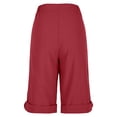 thumbnail image 3 of yillto Womens Summer Shorts Knee Length Beach Vacation Cropped Pants Loose High Waist Summer Capris with Pockets, 3 of 6