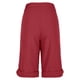 thumbnail image 4 of Neewe Womens Summer Solid Color Cotton Linen Knee Length Pants Loose Fit Button Waist Pant Beatch Outdoor, 4 of 6