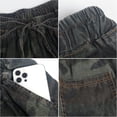 thumbnail image 5 of Women's Plus Size Wide Leg Jeans – Light Blue Elastic Waist Denim Pants with Deep Pockets, 5 of 5