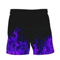 thumbnail image 6 of cllios Beach Shorts for Men Big and Tall,Men's Swim Trunks Lightweight Quick Dry 3D Flame Printed Beach Board Shorts with Pockets Cool Mesh Lining Bathing Suits, 6 of 9