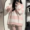thumbnail image 1 of Suéteres de estrellas de colores contrastantes japoneses, moda grunge, ropa de calle que combina con todo, suéteres para mujer, jerséis holgados con estética Y2k para mujer, 1 of 5