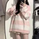 thumbnail image 1 of Suéteres de estrellas de colores contrastantes japoneses, moda grunge, ropa de calle que combina con todo, suéteres para mujer, jerséis holgados con estética Y2k para mujer, 1 of 5