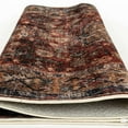 thumbnail image 6 of Alfa Rich 5x7 Area Rugs, Ultra-Thin Oriental Dark Red Rug, Non-Slip Machine Washable, Easy Clean, Pet Friendly Rugs, 6 of 6