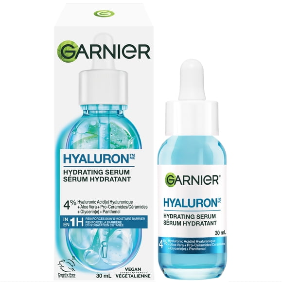 Garnier Aloe Vera Sérum pour le Visage à l'Acide Hyaluronique, Repulpant et Hydratant, pour Peaux Normales à Mixtes, 30 mL