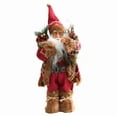 thumbnail image 1 of Oliegs Santa Figurine Faux Standing Ornament For Xmas And Holiday Tabletop Traditional Santa, 1 of 7