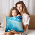 thumbnail image 6 of GZHJMY Ocean Blue Marble Pillow Covers 18X18 Set of 2 Gold Watercolor Luxury Abstract Art Decorative Throw Pillows Cases Modern Minimalist Boho Cushion Covers for Sofa Living Room Couch Home Decor, 6 of 7