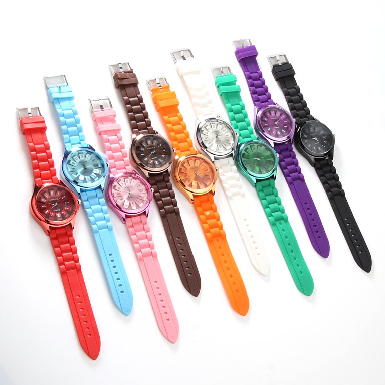 Xyer Jelly Watch Convenient to Wear Comfortable Bright Color 