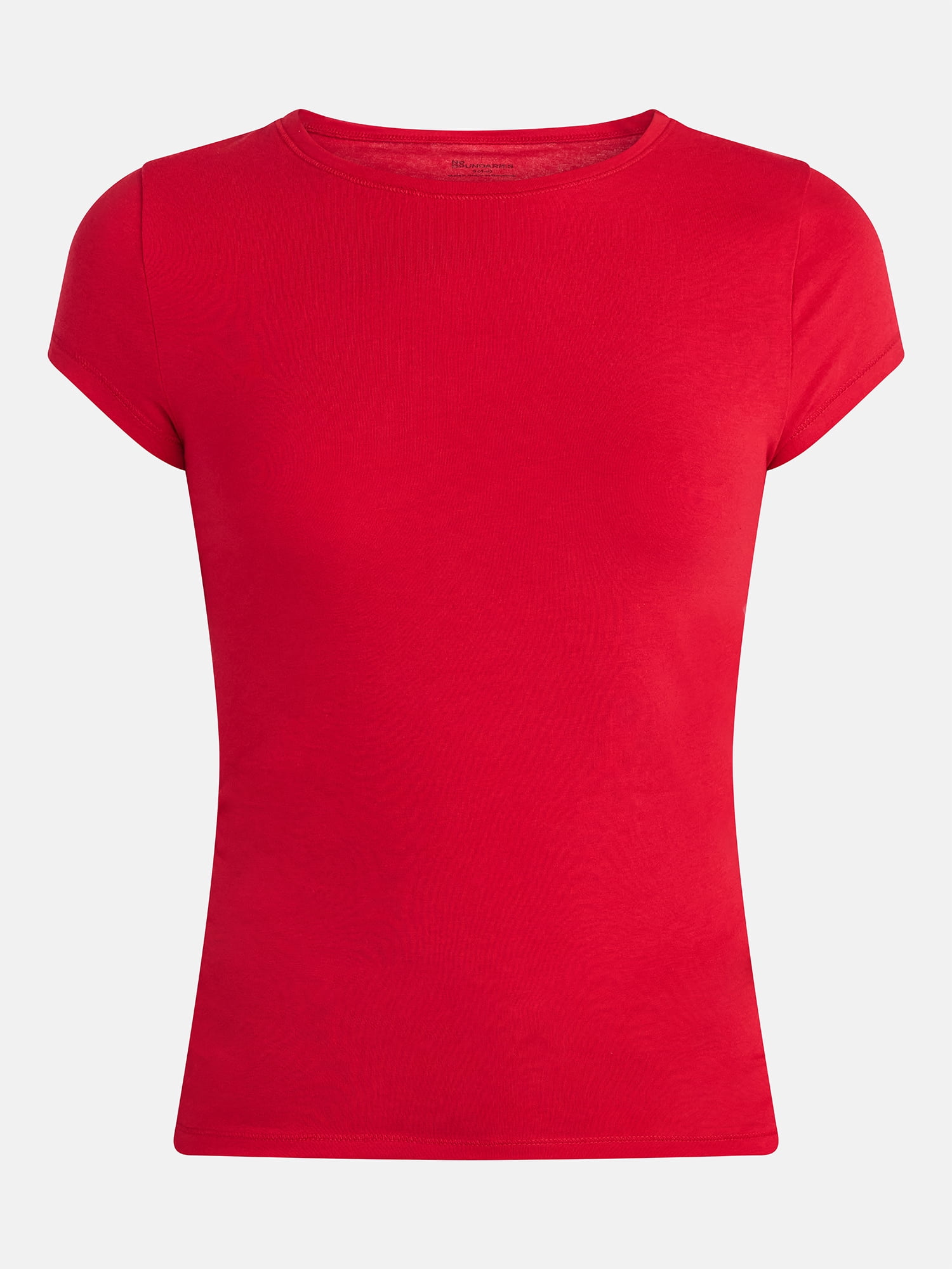No Boundaries Crew Neck Tee with Short Sleeves, 1 or 3-Pack, Women’s