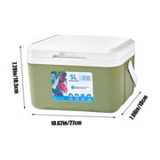 Portable Cooler Box 5L Insulated Hard Ice Chest | Leak Proof, Keeps Cold or Warm Up to 4 Hours | White/Blue/Green Plastic | Compact for Camping, Beach, Tailgating, Fishing