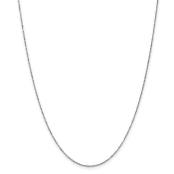 14k White Gold .7mm Cable Chain Necklace - 2.0 Grams - 20 Inch - Lobster Claw