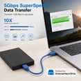 thumbnail image 6 of 6FT USB 3.0 A to Micro B Cable, 5Gbps High Speed Data Transfer Cord for External Hard Drive HDD SSD, Portable Hard Disk Box, DSLR Camera, Compatible with WD Seagate Toshiba Samsung External Drives, 6 of 8