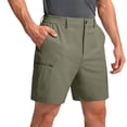 thumbnail image 2 of VV AVEORS Mens Stretch Golf Shorts With 6 Pockets Casual Lightweight Dress Casual Stretch Travel Hiking Green L, 2 of 4