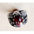 thumbnail image 4 of Red Garnet Ring, Silver Jewelry, 925 Silver Ring, Father's Day, Checker Garnet Eagle Claw Ring, January Birthstone Ring, Heavy Mens Ring, Spiritual Healing Gemstone, Christmas, Designer Mens Ring, 4 of 6