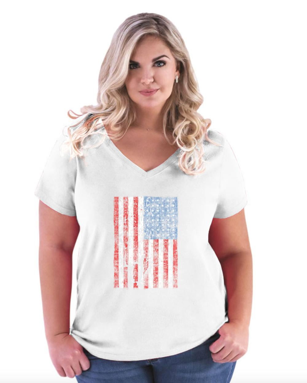 4th of july womens plus size tops Clearance