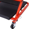 thumbnail image 6 of HUJHKIO 36" Creeper Seat & Stool 2-in-1 - Low Profile Mechanics Creeper with 6 Wheels, 300 lbs Capacity, Padded Garage Seat for Car Repair, Red, 6 of 9