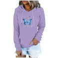 thumbnail image 1 of Sudadera para mujer Sudaderas con cuello redondo Moda Casual Impreso Blusa de manga larga Bolsillo Pullover Tops Sudaderas con capucha Odeerbi  ODB-5, 1 of 8