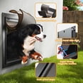 thumbnail image 3 of Large Doggy Door for Walls Black Aluminum Dog Door Metal Pet Door for Interior & Exterior Wall, Heavy Duty Doggie Door for Dogs up to 110lb, with 2 Magnetic Flaps, Closing Panel & Telescoping Tunnel, 3 of 9