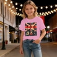 thumbnail image 4 of Shirts for Boys and Girls Vintage Guitar Union Jack Rock Guitarist T-Shirt for Kids Summer Fashion Tees (Pink 8-9 Years), 4 of 6