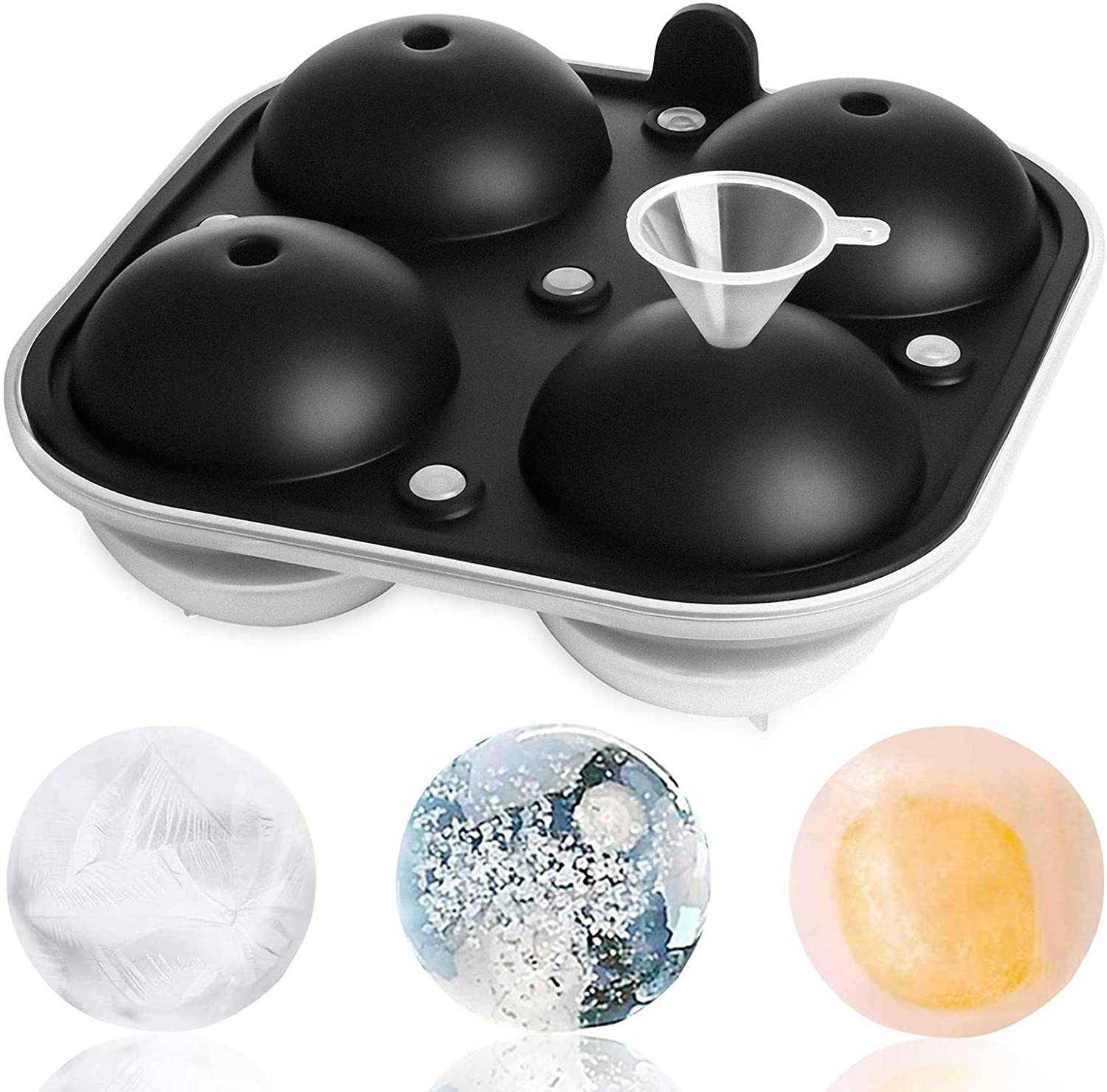 Extra Large 2.5 Inches WEIS Whiskey Ice Ball Maker Mold, Silicone