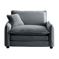 thumbnail image 5 of JERFIT Modern Corduroy Accent Chair Single Seater Sofa with Pillow for Living Room Bedroom Apartment, Grey, 5 of 10