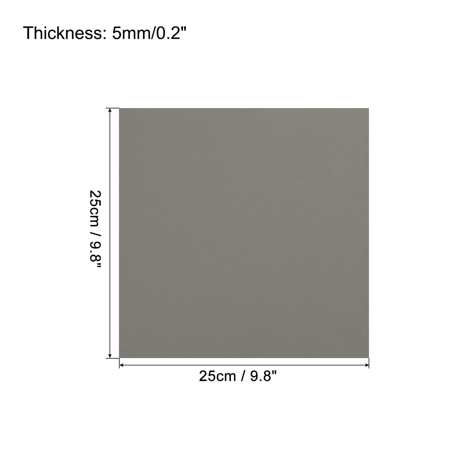 EVA Foam Sheets Light Grey 9.8 Inch x 9.8 Inch 5mm Thick Crafts Foam Sheets 8Pcs