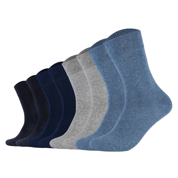 s.Oliver Calcetines Unisex, Paquete de 8 - Calcetines cortos, lisos Azul/Gris 43-46