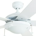 thumbnail image 3 of Prominence Home Bolivar 52" White Ceiling Fan with 5 Blades, Integrated LED Light Kit, Pull Chains & Reverse Airflow, 3 of 7