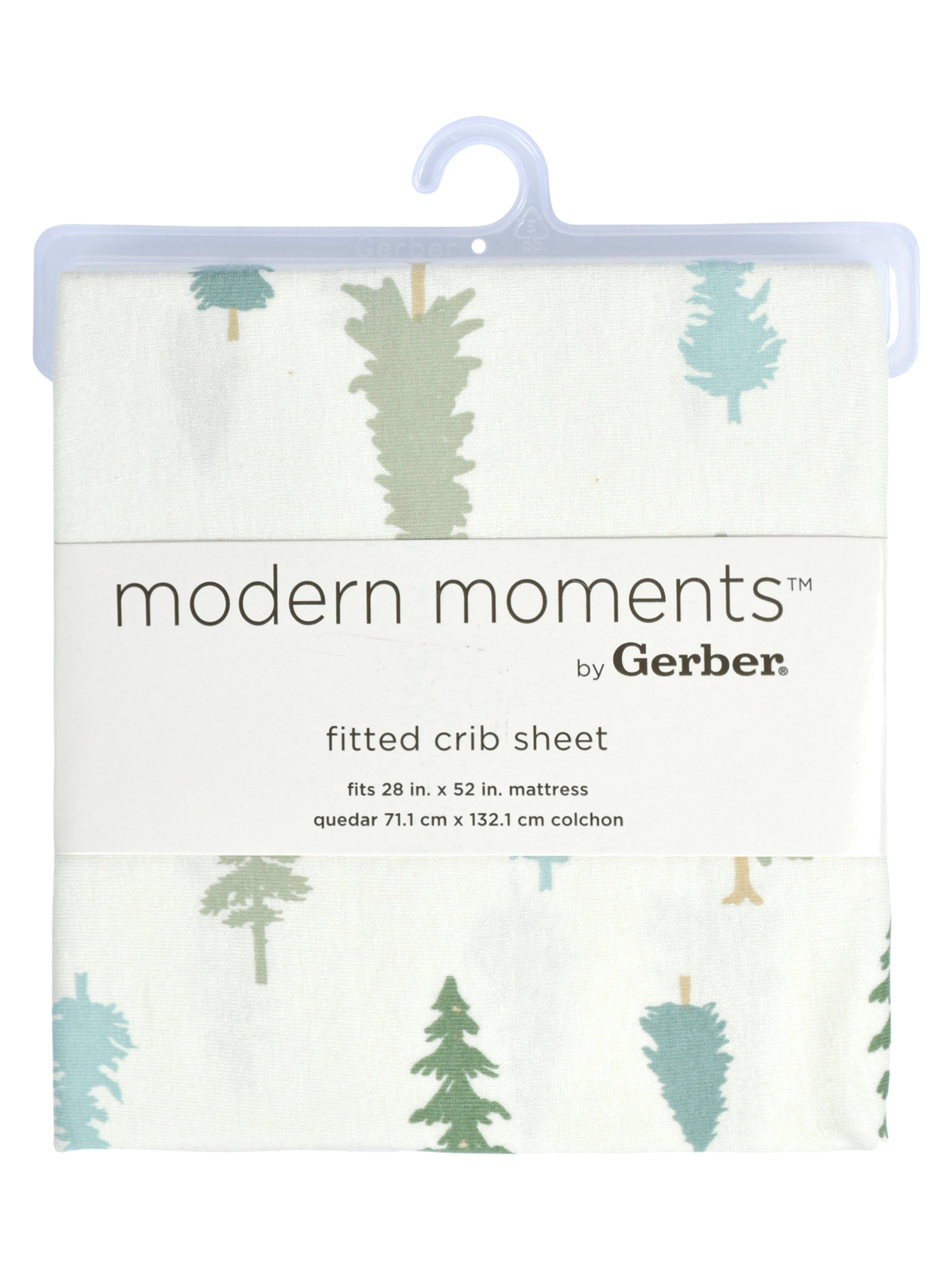 Modern Moments by Gerber Baby & Toddler Boy Ultra Soft Fitted Crib Sheet, Green Trees - image 4 of 6