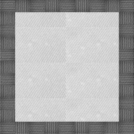 Ahgly Company Machine Washable Indoor Square Transitional Sonic Silver Gray Area Rugs, 6' Square