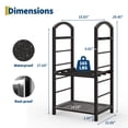 thumbnail image 2 of 30 Inch Firewood Rack Outdoor Indoor, High Outdoor Wood Racks for Firewood, Fire Wood Storage with Kindling Hooks, Large Metal Fireplace Log Rack Storage Carrier Organizer, Copper, 2 of 8