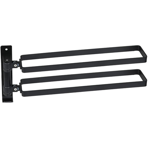 Bathroom Towel Rail 2 Bars 180 Rotating Stainless Steel Towel Rails Wall Mounted Towel Rails For Bathroom Kitchen