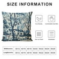 thumbnail image 5 of PRATYUS Blue Floral French Country Decorative Toile Throw Pillow Covers Vintage Pillow Cover Square Pillowcase Rustic Farmhouse Cushion Cover Home Decor for Couch Sofa Bedroom 24x24in, 5 of 5
