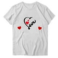 thumbnail image 4 of Otvok Womens Valentine'S Day Tops Casual Printed Round Neck Short Sleeve T-Shirt, 4 of 6