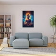 thumbnail image 4 of Buddha Statue Cosmic Background Canvas Wall Art Buddha Statue Art Poster Wall Canvas Painting for Bedroom Living Room Decor(Buddha-7 12 * 18inch), 4 of 6