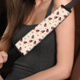 thumbnail image 4 of Chririnla Ladybug Daisies Seat Belt Cover Pad 2 Pack, Seat Belt Covers Polyester Durable Quick Magic Tape for Trucks Car Cars, 4 of 8