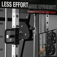 thumbnail image 6 of Mikolo Smith Machine with Aluminum Pulley, 2200 lbs Power Rack Cage with Cable Crossover, Weight Bar, 360° Landmine, Barbell Holders and Other Attachments, Total Body Strength Training Cage, 6 of 12