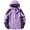 Purple, variant on Women's Rain Jacket Technical Casual Waterproof Windbreaker Outdoor Thin Sprinker Outerwear Lapel Zipper Loose Soft Top Hooded Coat Black