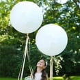 thumbnail image 2 of Globos gigantes de 36 pulgadas, globo grande de látex, globo blanco (calidad de helio premium), para cumpleaños, bodas, fiestas, festivales, decoraciones de eventos de Navidad, 25 unidades brillar Juguete, 2 of 5