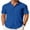 Deep Blue, variant on Mens Waffle Shirts Short Sleeve Button Down Untucked Shirt Summer Wedding Shirt