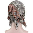 thumbnail image 5 of 3 Packed Beanie Skull Cover Cap for Women Pre Tied Chemo Head Scarf (Long Style), 5 of 5