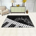 thumbnail image 3 of Dreamtimes Lightweight Soft Area Rugs 31x20 Inch, Background with Music Notes Floor Mat Doormat for for Rooms Entrance Hardwood Floor Living Room 2'7" x 1'8"） Nursery Rugs, 3 of 6
