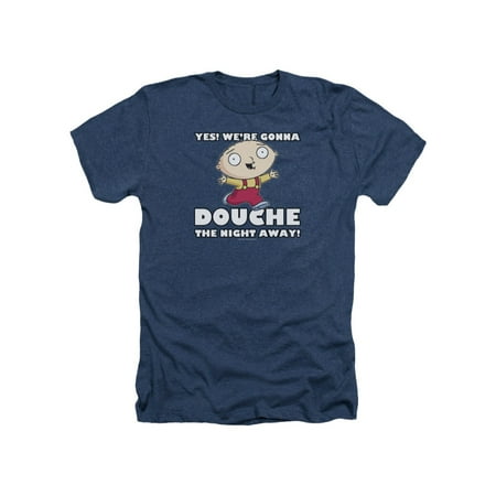 Family Guy TV Comedy Stewie Douche The Night Away Adult Heather T-Shirt