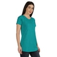 thumbnail image 2 of Inkmeso Womens Short Sleeve Button Tunic Top Cotton Tee Long Length Tshirt For Leggings, 2 of 8