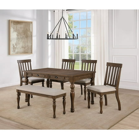 Steve Silver Joanna Brown 6-Piece Dining Set