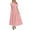 hwj# Pink683, variant on Huowey Womens Dresses Cotton Linen Short Sleeve High Waist Solid Color V-Neck Smocked Ruched Loose Fit Tiered Simple Breathable Fashionable Flowy Mid Length Dress Outfits Clothing