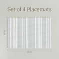thumbnail image 5 of over&back Set of 4 Reversible Woven Placemats - Colorful Dining Room Table Mat - UVA/UVB-Proof Polypropylene - Indoor and Outdoor Kitchen and Home Decor - Striped - Blue - Rectangle, 5 of 12
