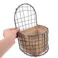 thumbnail image 3 of HONMEET Silver Hanging Basket for Storage, Linen and Iron, Ideal for Home Decor, 3 of 6