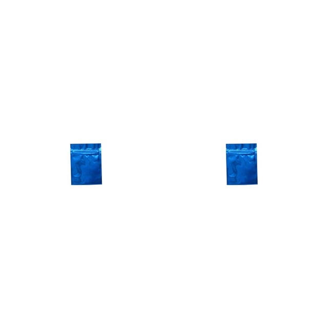 Inteprter Bolsa de papel de aluminio de 100 piezas Bolsas de paquete con cierre hermético a prueba de fugas con accesorio de envoltura de color brillante Azul 7.5 x 10 cm 2piezas Inteprter CBP321588