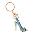 thumbnail image 3 of ZheElen Key Ring Metal High Heel Shoe Key Chain Rhinestone Keychain for Bag Dressing Decoration, Blue blue, 3 of 6