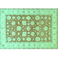 thumbnail image 1 of Ahgly Company Indoor Rectangle Oriental Turquoise Blue Traditional Area Rugs, 3' x 5', 1 of 4